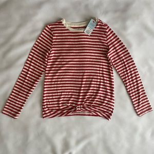 Girls Long Sleeve Striped Blouse (NWT)